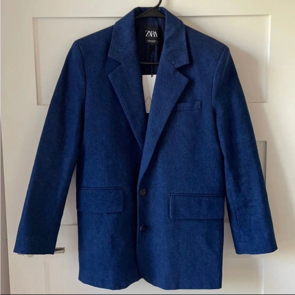 Zara matching denim set - blazer and pants_2